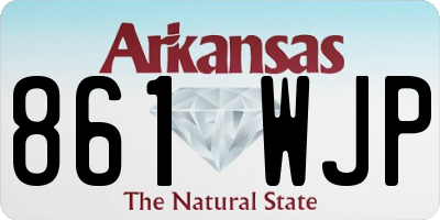 AR license plate 861WJP