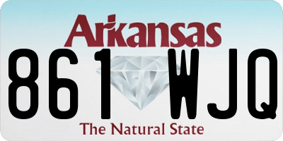 AR license plate 861WJQ