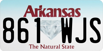 AR license plate 861WJS
