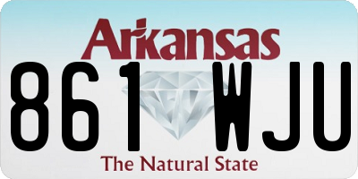 AR license plate 861WJU