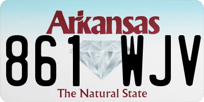 AR license plate 861WJV