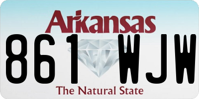 AR license plate 861WJW