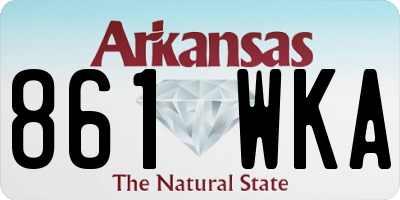 AR license plate 861WKA