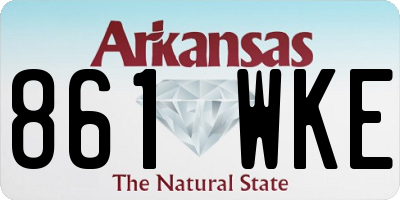AR license plate 861WKE
