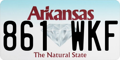 AR license plate 861WKF