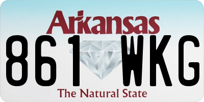 AR license plate 861WKG