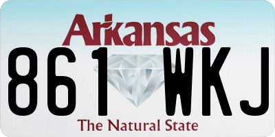 AR license plate 861WKJ