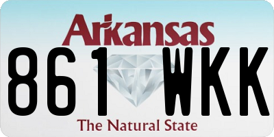 AR license plate 861WKK