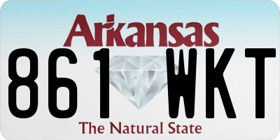 AR license plate 861WKT