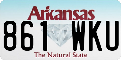 AR license plate 861WKU