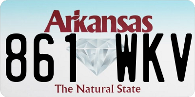 AR license plate 861WKV