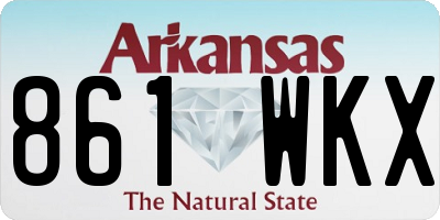 AR license plate 861WKX