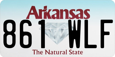 AR license plate 861WLF