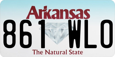 AR license plate 861WLO