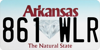 AR license plate 861WLR