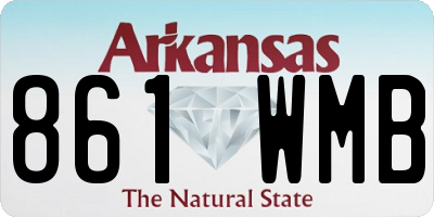 AR license plate 861WMB