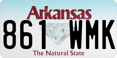 AR license plate 861WMK