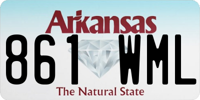 AR license plate 861WML
