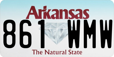 AR license plate 861WMW