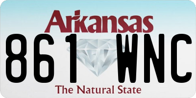 AR license plate 861WNC