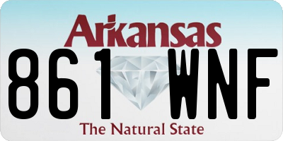 AR license plate 861WNF