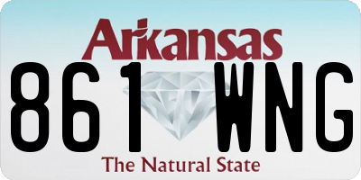 AR license plate 861WNG