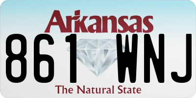 AR license plate 861WNJ