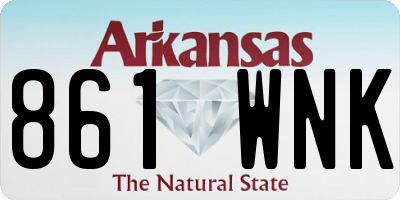 AR license plate 861WNK