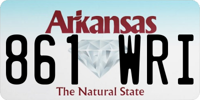 AR license plate 861WRI
