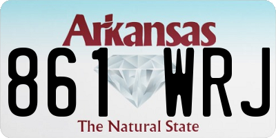 AR license plate 861WRJ
