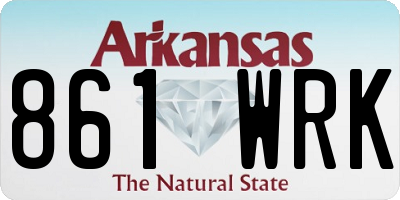 AR license plate 861WRK