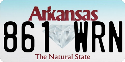 AR license plate 861WRN