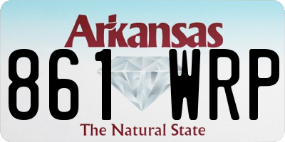AR license plate 861WRP