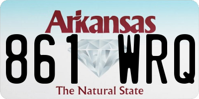 AR license plate 861WRQ