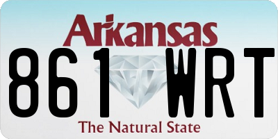 AR license plate 861WRT