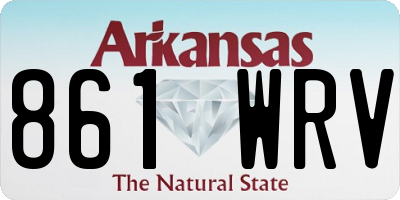 AR license plate 861WRV
