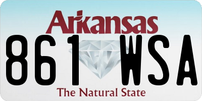AR license plate 861WSA