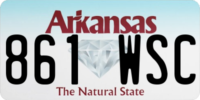 AR license plate 861WSC