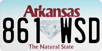 AR license plate 861WSD