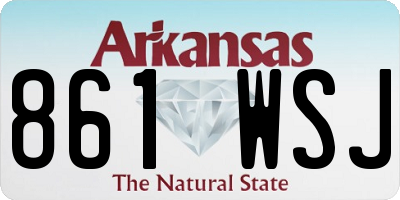 AR license plate 861WSJ