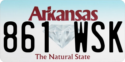 AR license plate 861WSK