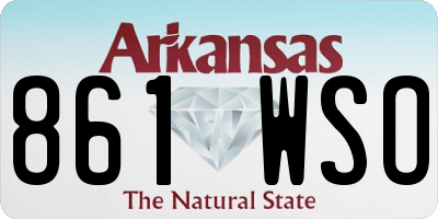 AR license plate 861WSO