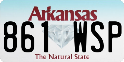 AR license plate 861WSP