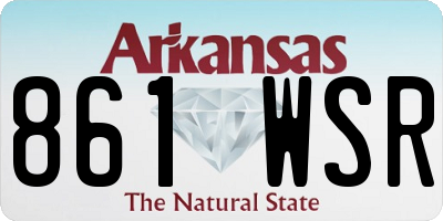 AR license plate 861WSR