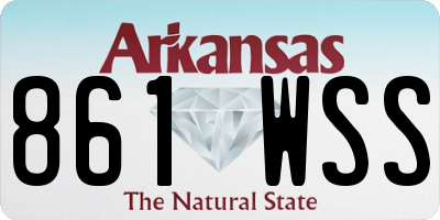 AR license plate 861WSS