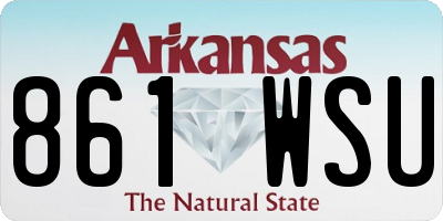 AR license plate 861WSU