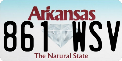 AR license plate 861WSV
