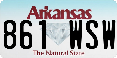 AR license plate 861WSW