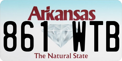 AR license plate 861WTB