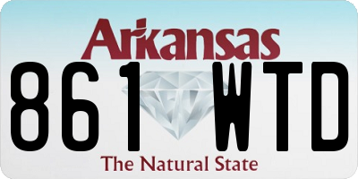 AR license plate 861WTD
